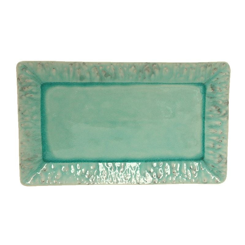 ポルトガルの食器、COSTA　NOVAの　マデイラ　レクタングルトレイL　ブルー。透明感のある色が魅力です。